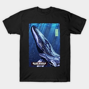 Blue Whale - Black T-Shirt